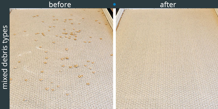 Cleaning performance of the S4 Max on low pile carpet