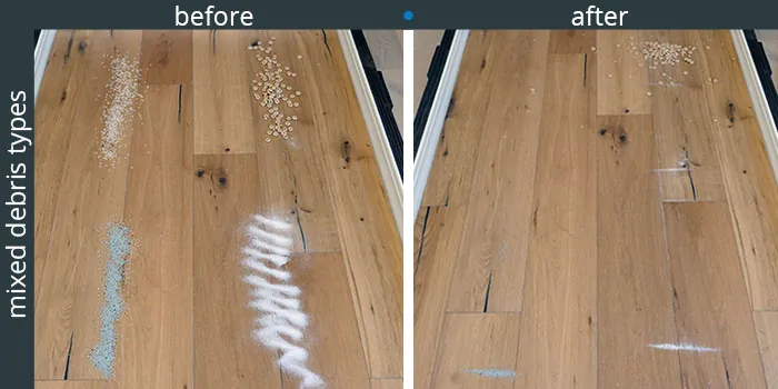 APOSEN stick vacuum - hardwood floor cleaning test