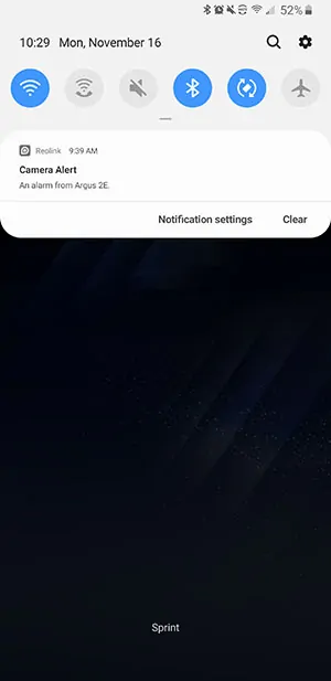 Getting notifications with the Reolink Argus 2E
