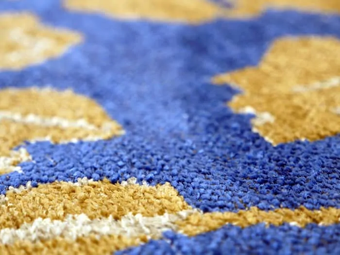 Close up of the material on Rug & Love