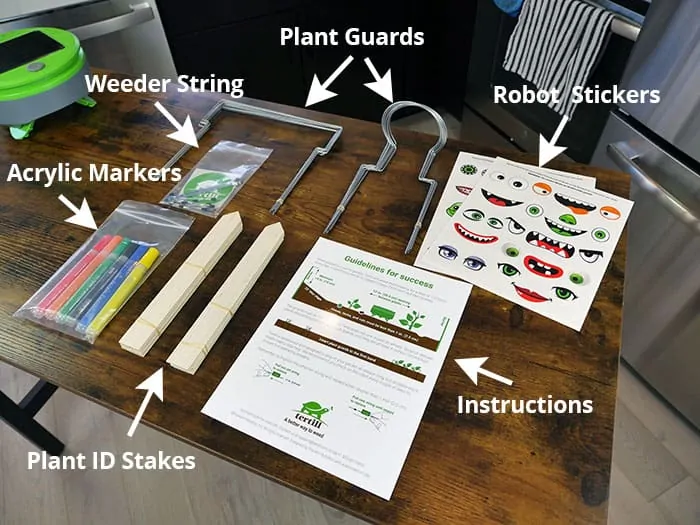 Accessories and parts with the Tertill weeding robot