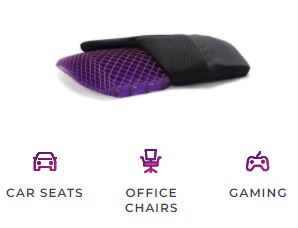 Purple back seat cushion