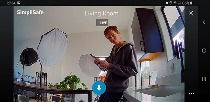 Video quality on the SimpliSafe indoor camera 