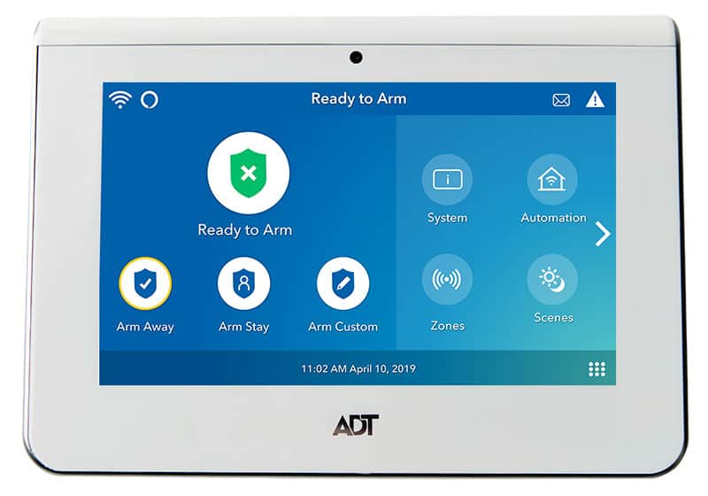 ADT touch screen control center 