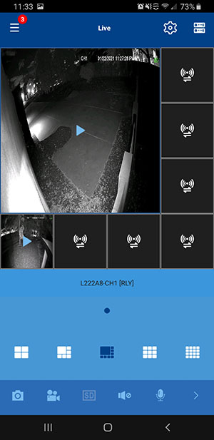 View multiple camera 'live views' from single app screen - Lorex security system