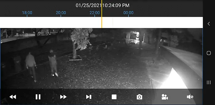 Timeline Slider - Lorex Security System (in -app)