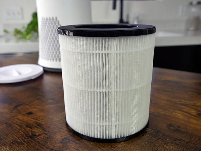 HEPA filter on the Roto air purifier