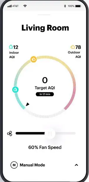 Mila air purifier - smartphone app