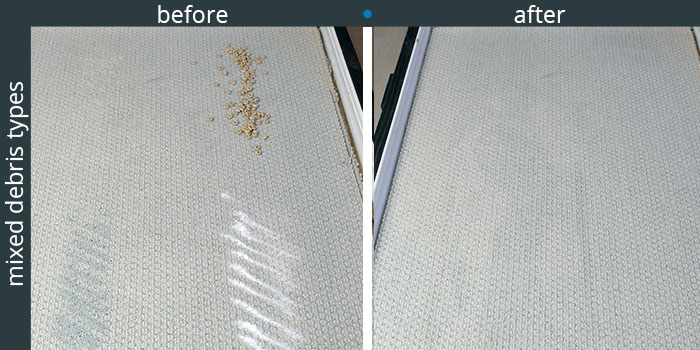 Shark Vertex cordless stick vacuum - low pile carpet cleaning tests