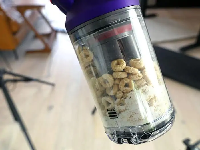 Full dust bin capacity on the Dyson Omni-Glide