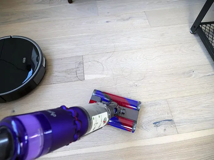 Cleaning hair from the floor