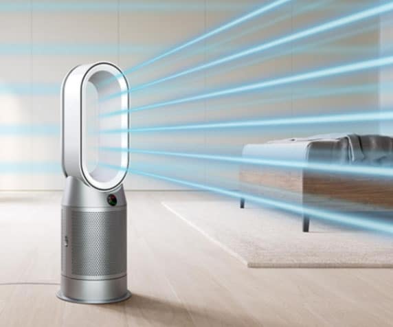 Dyson HP07 creating cool airflow