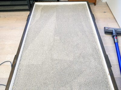 Dyson V12 Detect Slim high pile carpet - after test