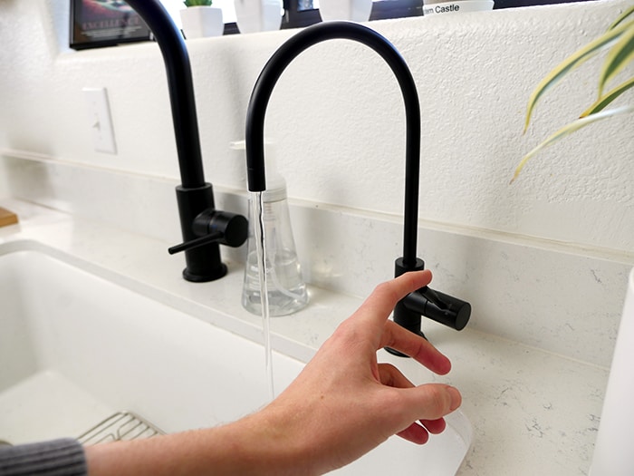 Sorso RO using faucet