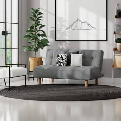 Eluxury Tufted Futon Gray Eluxury Tufted Futon Gray